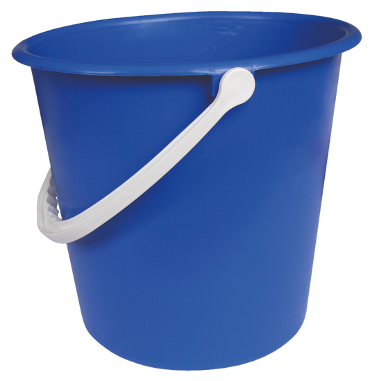 Round Plastic Bucket Blue 9Ltr