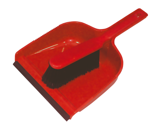 Dustpan & Brush Set Red