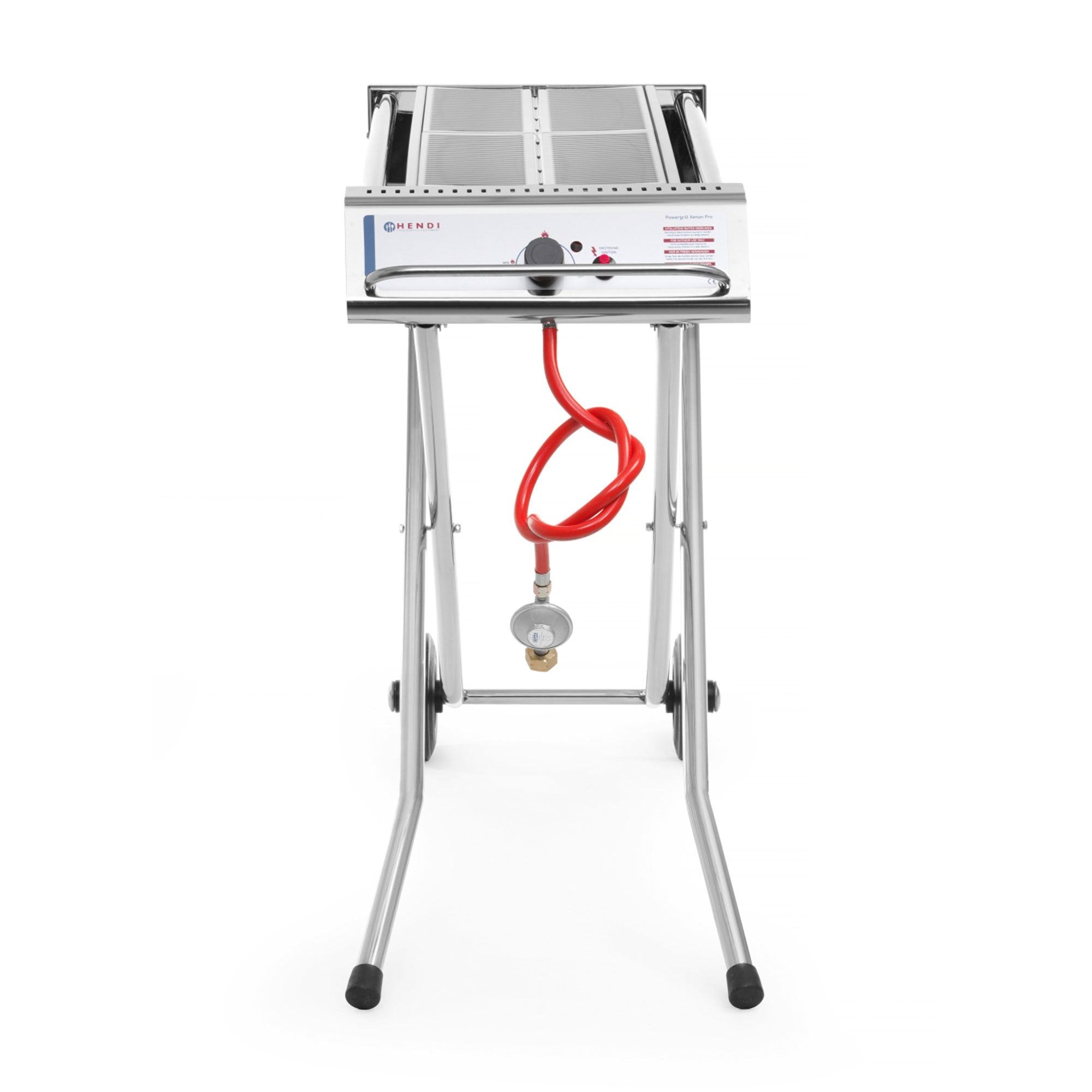 Hendi Xenon Pro Stainless Steel Gas BBQ. Portable with folding legs