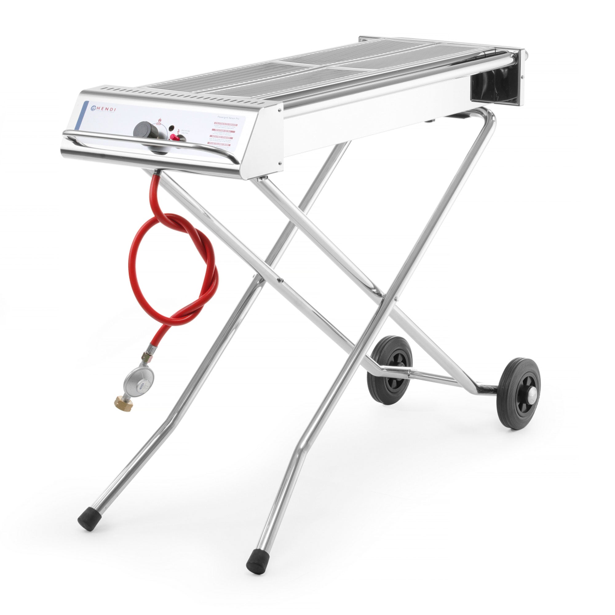 Hendi Xenon Pro Stainless Steel Gas BBQ. Portable with folding legs