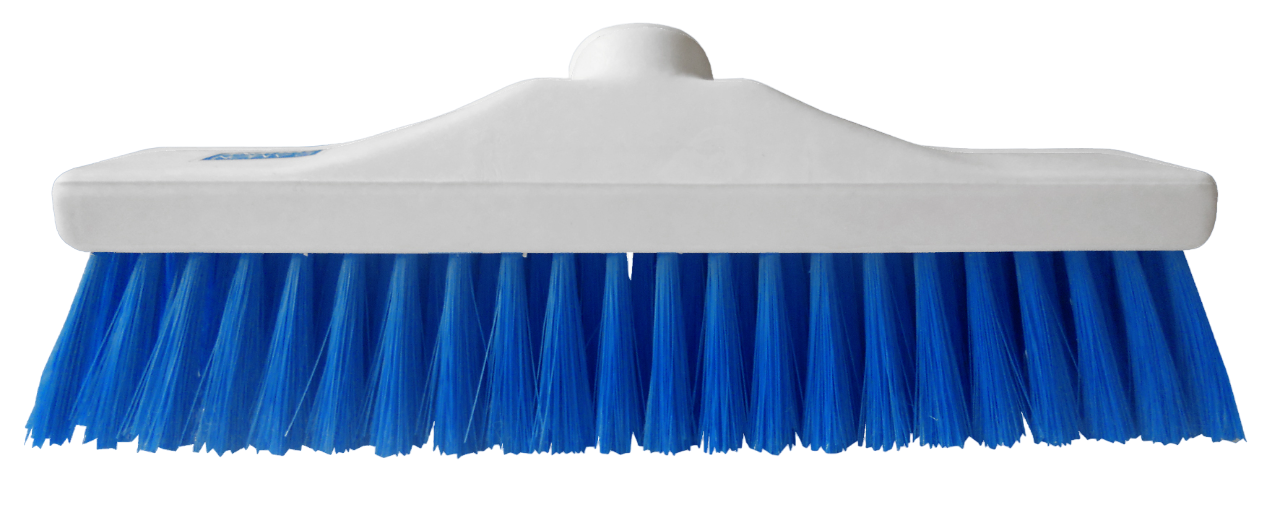 30cm Hygiene Broom Head Soft Bristle Blue