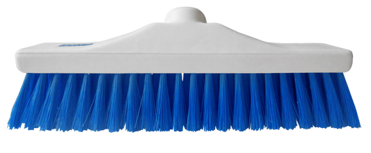 30cm Hygiene Broom Head Soft Bristle Blue