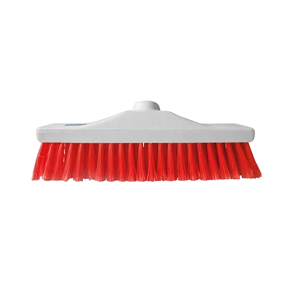 30cm Hygiene Broom Head Soft Bristle Red