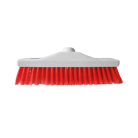 30cm Hygiene Broom Head Soft Bristle Red