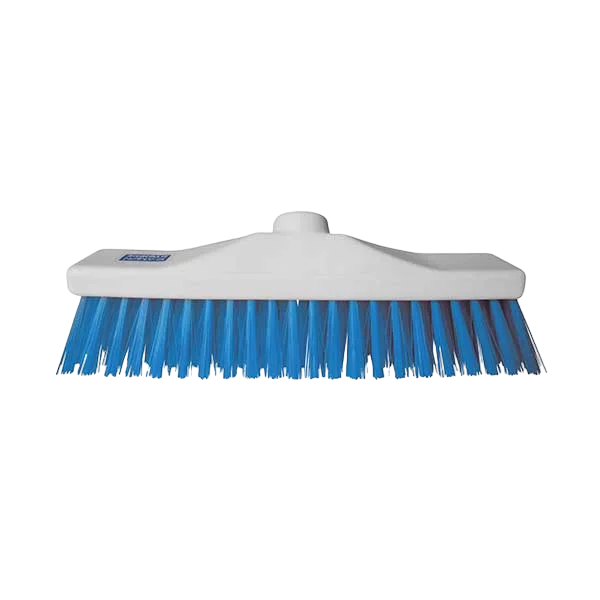 30cm Hygiene Broom Head Stiff Bristle Blue Ecatering 4496