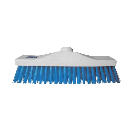 30cm Hygiene Broom Head Stiff Bristle Blue