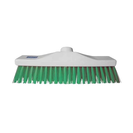 30cm Hygiene Broom Head Stiff Bristle Green