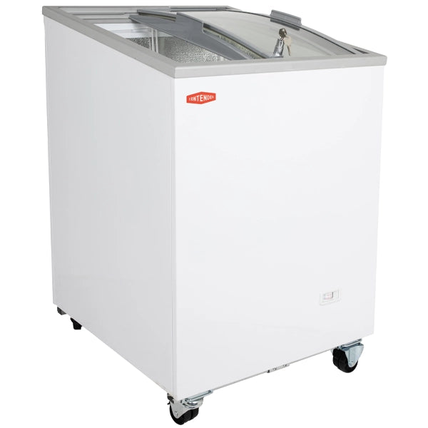 Contender 187 Litre Ice Cream Freezer Curved Sliding Glass Lid