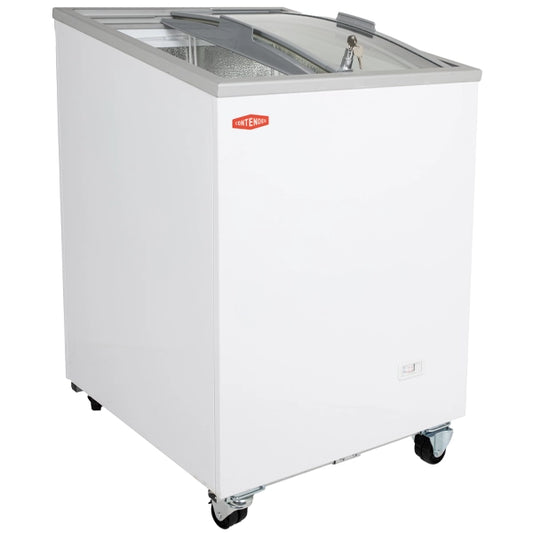 Contender 187 Litre Ice Cream Freezer Curved Sliding Glass Lid