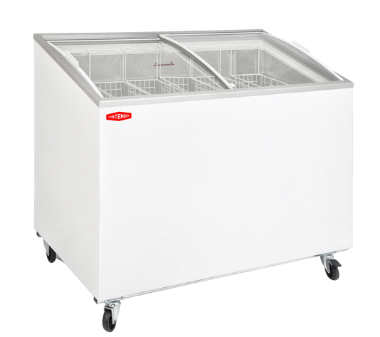 Contender Ice Cream Freezer 420ltr with Curved Sliding Glass Lid