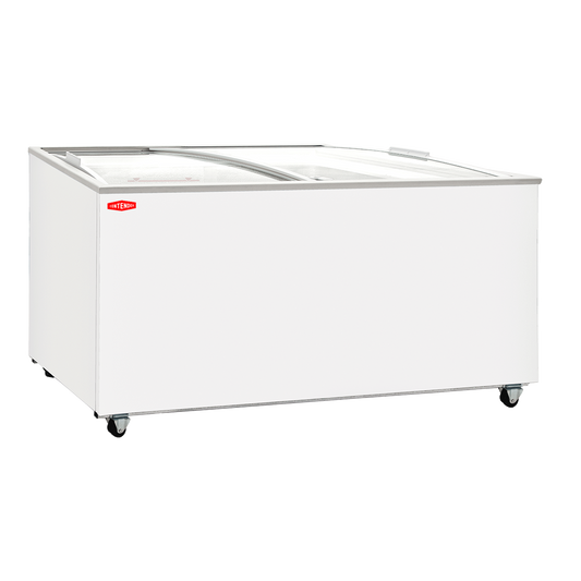 Contender Ice Cream Freezer 480ltr with Curved Sliding Glass Lid