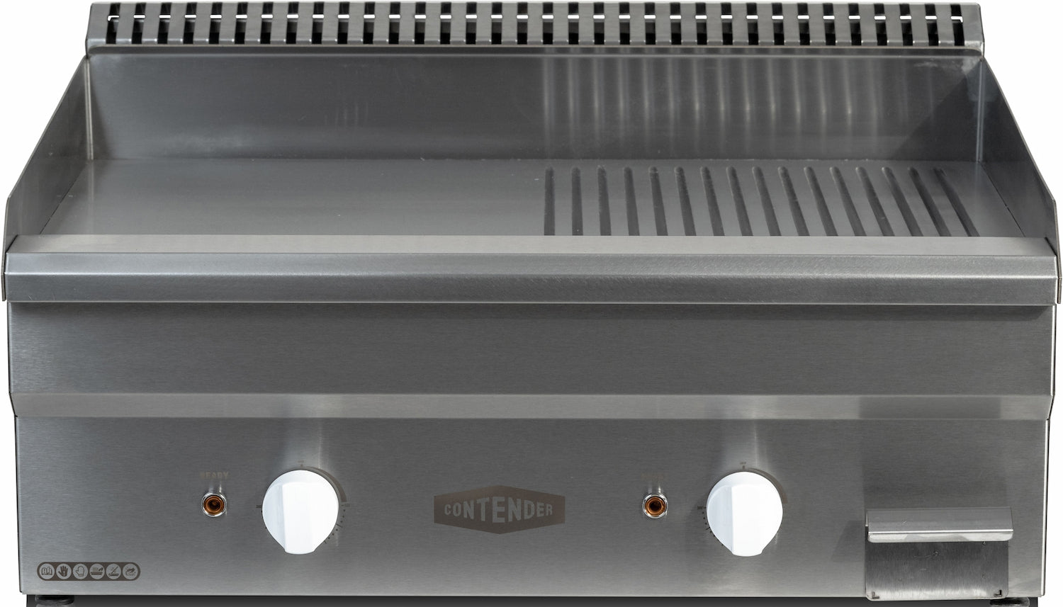 Contender 700mm Split Ribbed & Smooth Top Electric Griddle