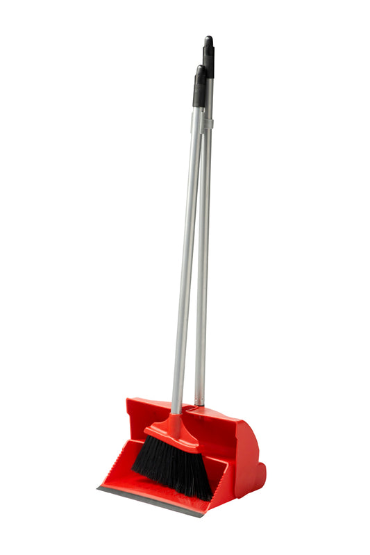 Lobby Dustpan & Brush Set Red