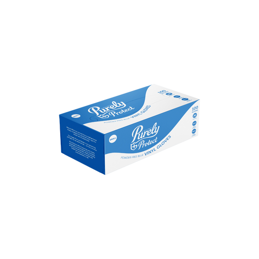 Vinyl Gloves Blue Small Box of 100