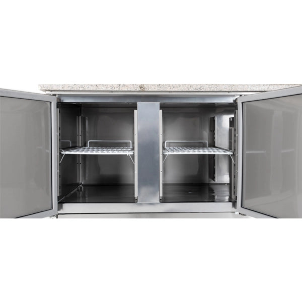 Gastroline Granite Top 3 Door Refrigerated Pizza Prep Counter 370L Capacity