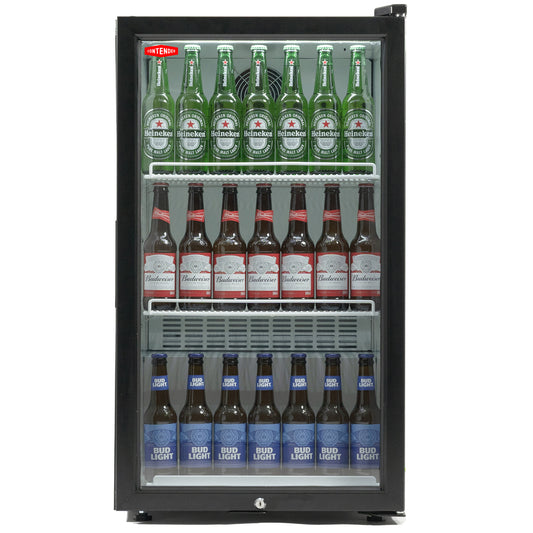 Premium Contender 133L Commercial Single Door Drinks Fridge - Hinged Doors