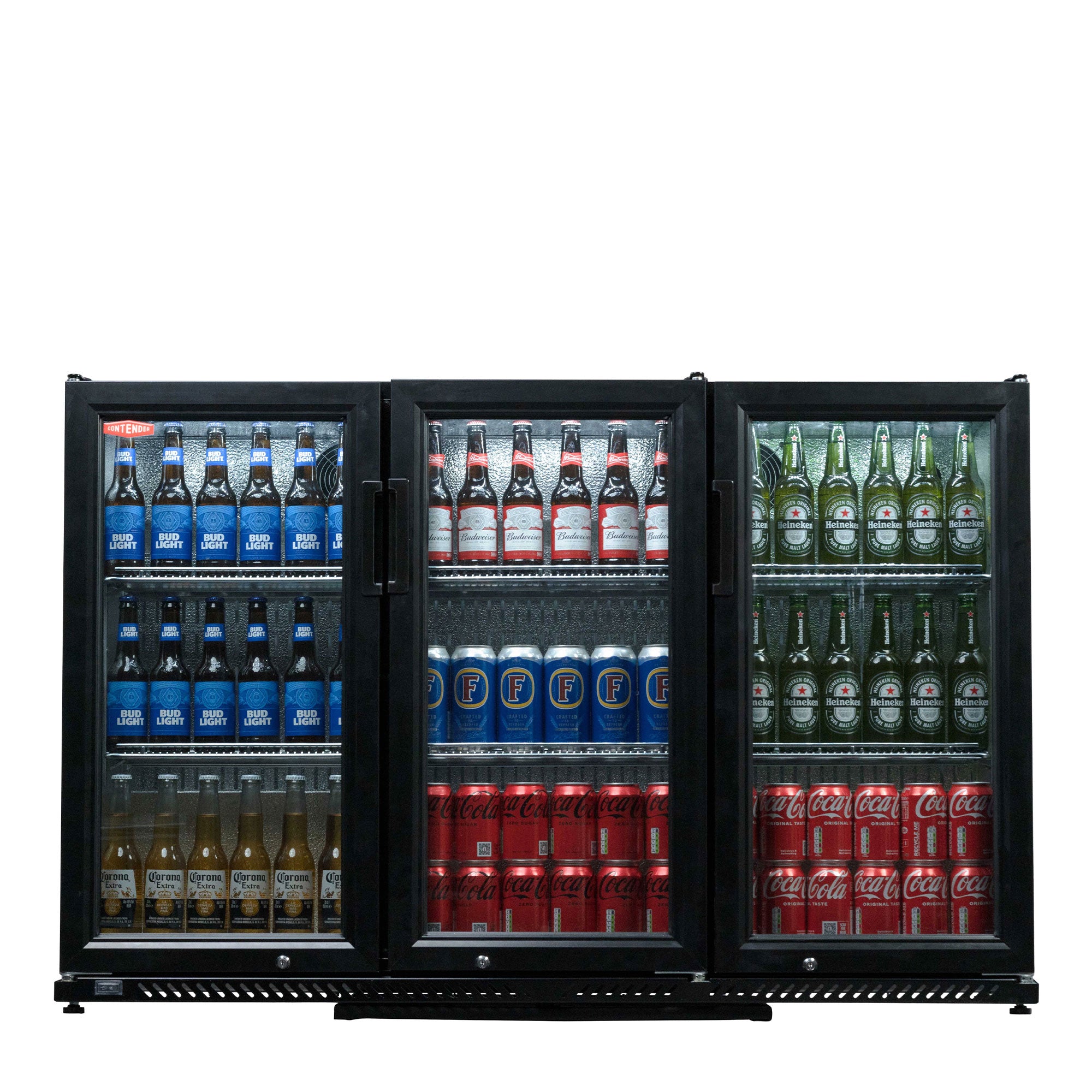 Contender 342L Commercial Triple Hinged Door Bottle Cooler