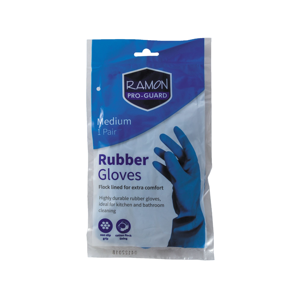 Pro-Guard Rubber Gloves Medium Blue - 1 Pair