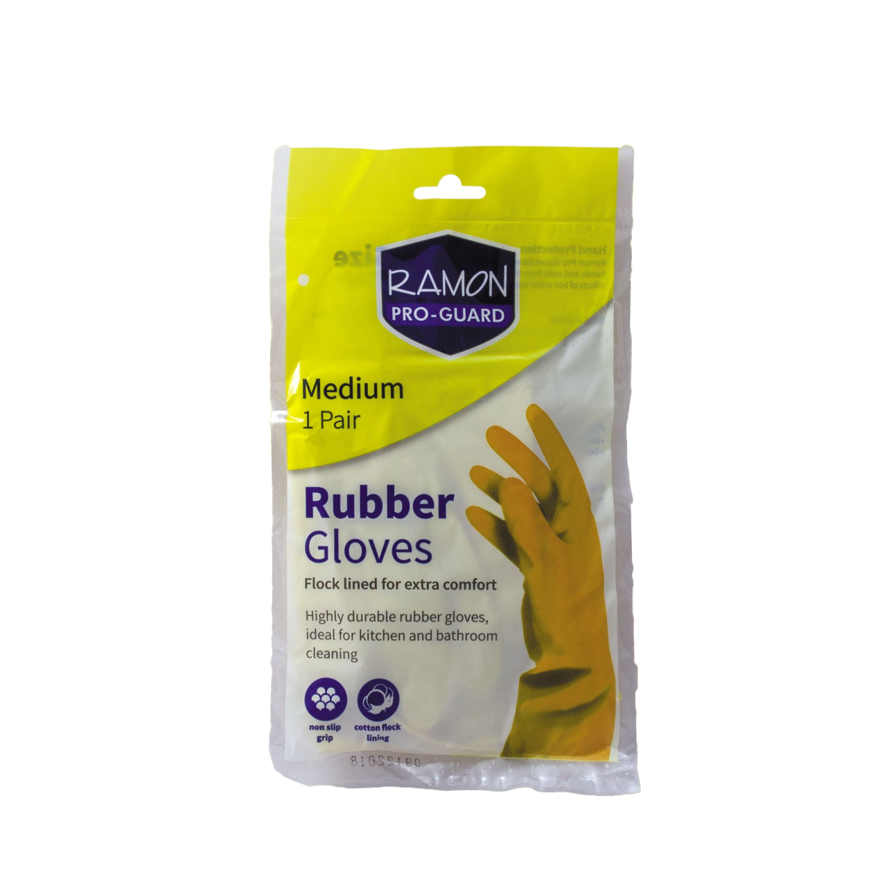 Pro-Guard Rubber Gloves Large Yellow - 1 Pair