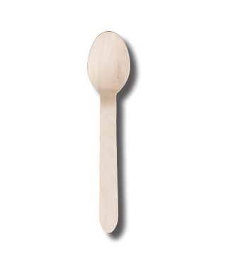 Case of 1000 Wooden Tea Spoons 4.25inch