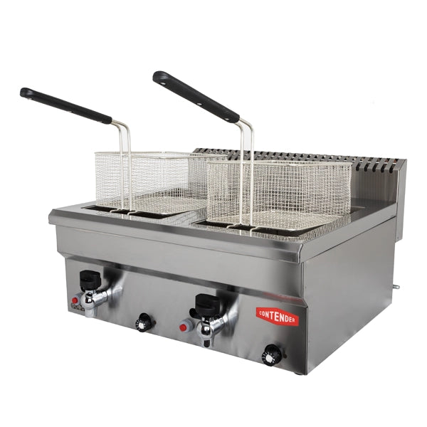 Contender Twin 10L Gas Commercial Fryer