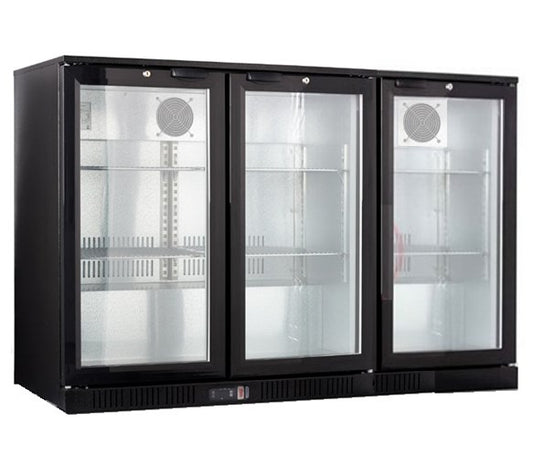 Commercial 320L Hinged Triple Door Bottle Cooler