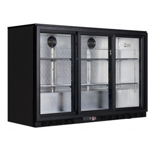 Commercial 320L Sliding Triple Door Bottle Cooler