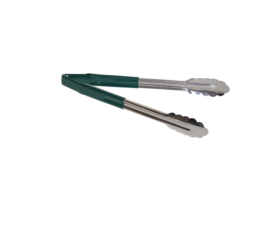 Vinyl Coated Green Serving Tongs 315mm