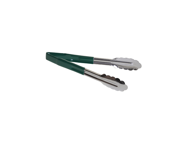 Vinyl Coated Green Serving Tongs 245mm