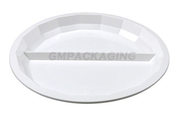 2 Compartments White Round Plate - ECatering Essentials