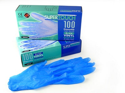 Blue Vinyl Gloves Powdered-Small - ECatering Essentials