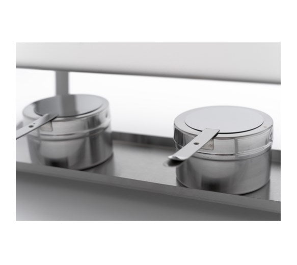 Quattro Twin Pack Chafing Dish Set Stainless Steel With Black Handles