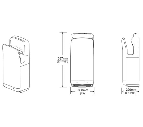 Quattro Automatic Blade Hand Dryer With Hepa Filter and UV Sterilizing