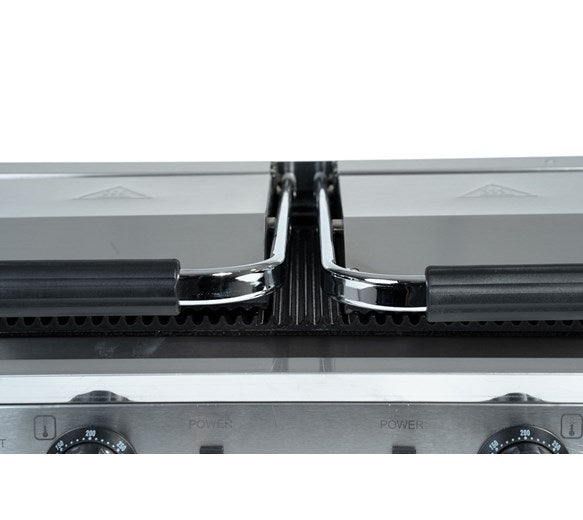 Quattro Twin Contact Panini Grill Ribbed Top and Bottom Plates