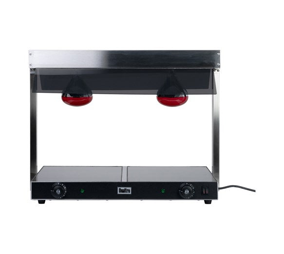 Quattro Twin Lamp Heated Display Carvery With Heated Ceramic Glass Base