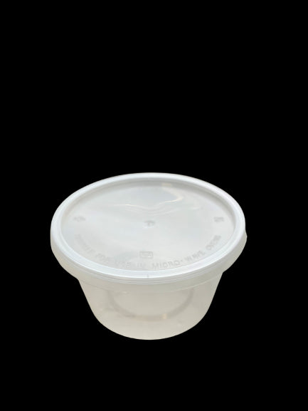 2oz 'Majestic' Clear Plastic Dip Pots with Lids