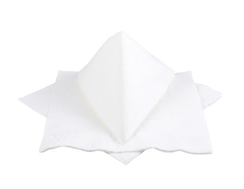 2 Ply 40cm White Paper Napkins - ECatering Essentials