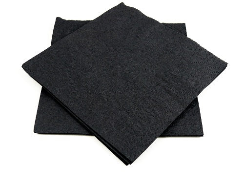 2 Ply Black Napkins - ECatering Essentials