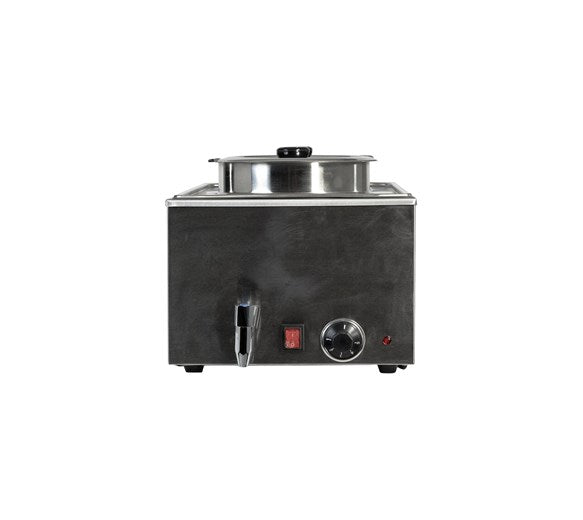 Quattro Twin Pot Round Bain Marie With Drain Tap