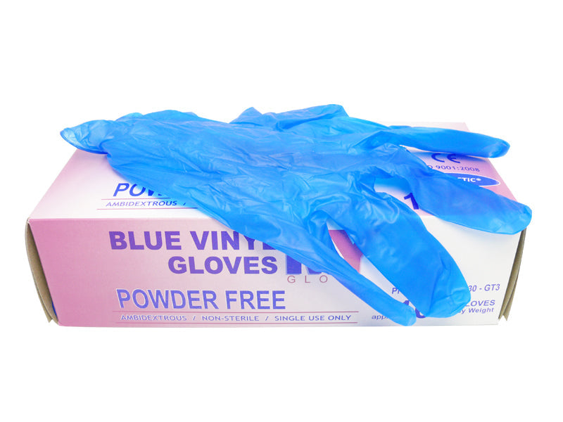 Blue Vinyl Gloves Powder Free-Large - ECatering Essentials