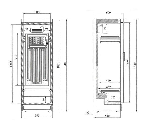 Tefcold SC381B 374L Commercial Glass Door Display Fridge