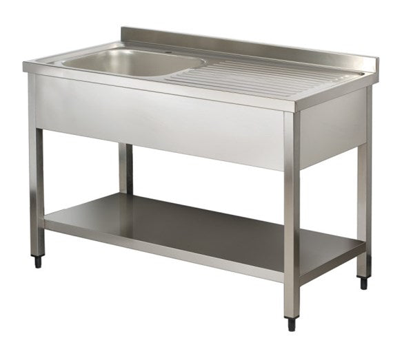 Italinox Premium 1000mm Single Bowl Stainless Steel Sink with Right Ha ...