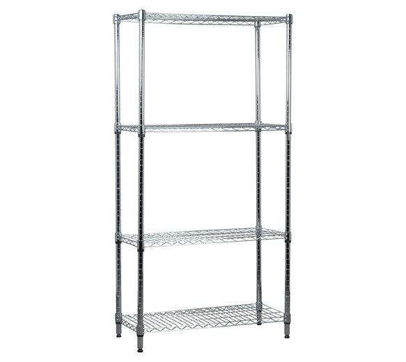 Quattro 4 Tier 760mm Wide Metal Kitchen Racking Shelving